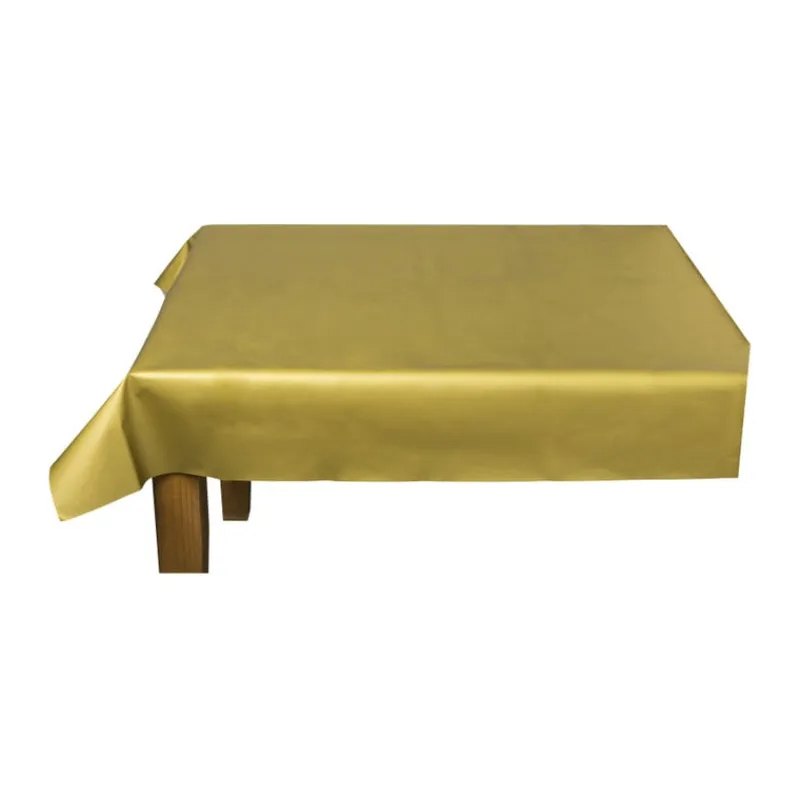 Xenos Wegwerptafelkleden|Tafelkleden-Duni tafelkleed - goud - 138x220 cm
