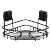 Xenos Doucherekjes-Easy lock doucherekje hoek - zwart - 21.5x21.5x10 cm