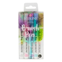 Royal Talens Stiften-Ecoline brushpen - pasteltinten - set van 5 stuks