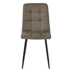 Xenos Eetkamerstoelen-Eetkamerstoel chenille - bruin - 90x53.5x44.5 cm