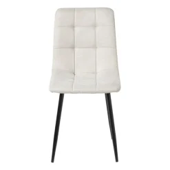 Xenos Eetkamerstoelen-Eetkamerstoel chenille - beige - 90x53.5x44.5 cm