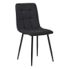 Xenos Eetkamerstoelen-Eetkamerstoel chenille - zwart - 90x53.5x44.5 cm
