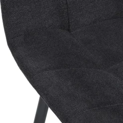 Xenos Eetkamerstoelen-Eetkamerstoel chenille - zwart - 90x53.5x44.5 cm