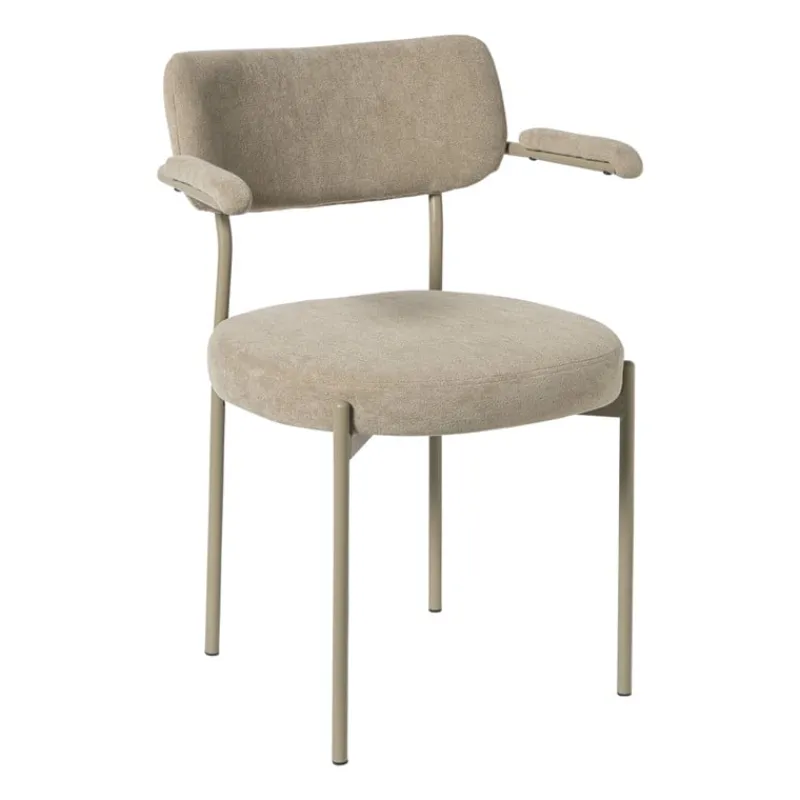 Xenos Eetkamerstoelen-Eetkamerstoel Elvis - beige - 79x57x52 cm