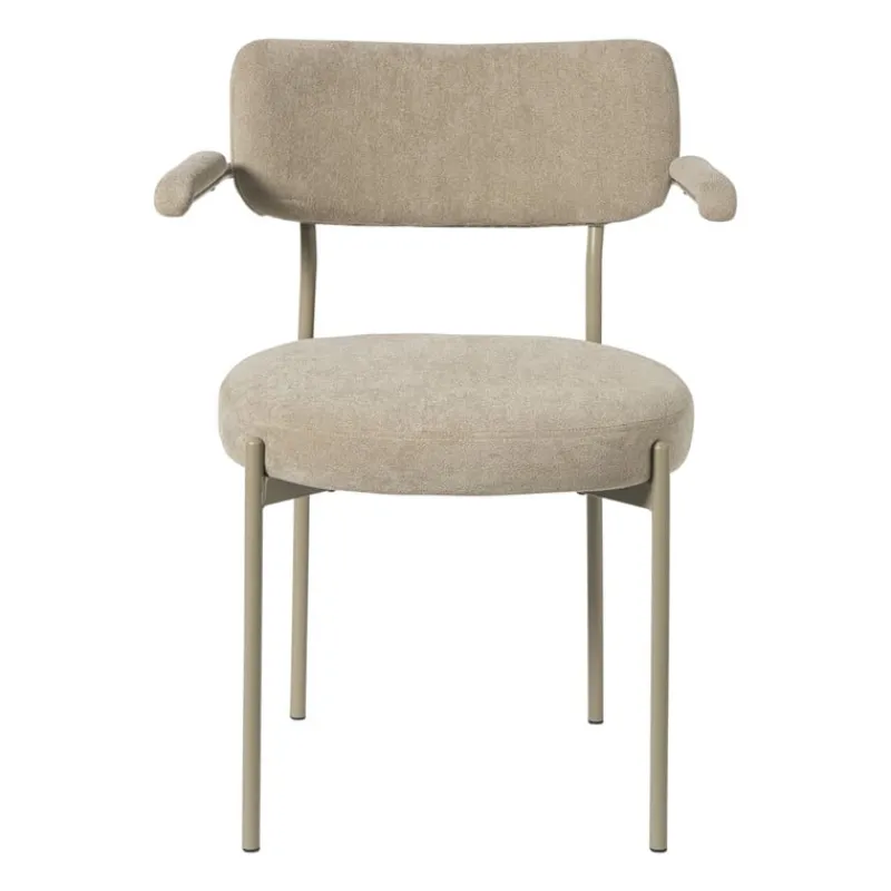 Xenos Eetkamerstoelen-Eetkamerstoel Elvis - beige - 79x57x52 cm