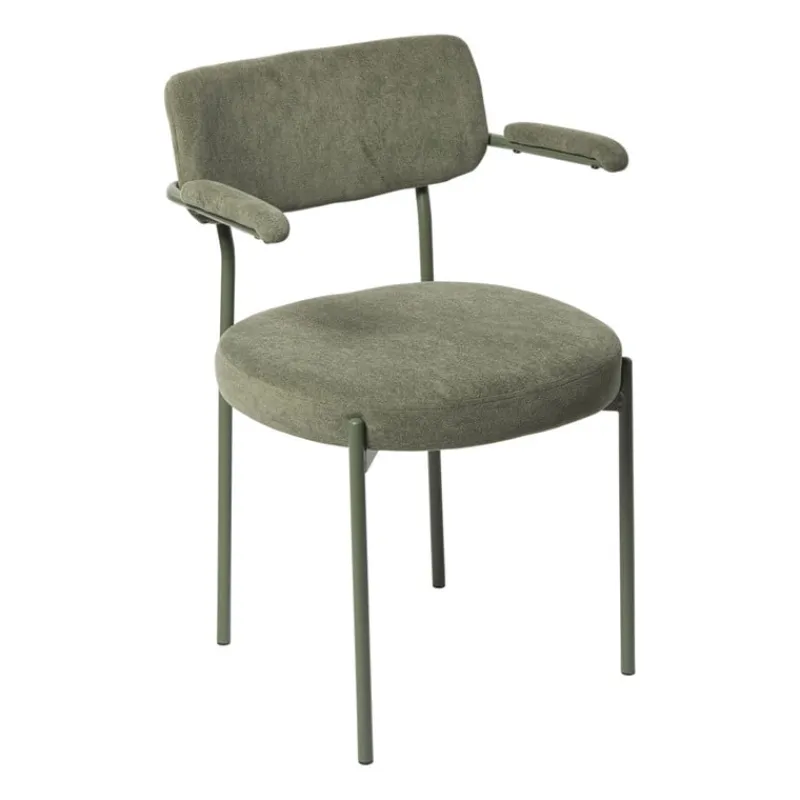 Xenos Eetkamerstoelen-Eetkamerstoel Elvis - groen - 79x57x52 cm