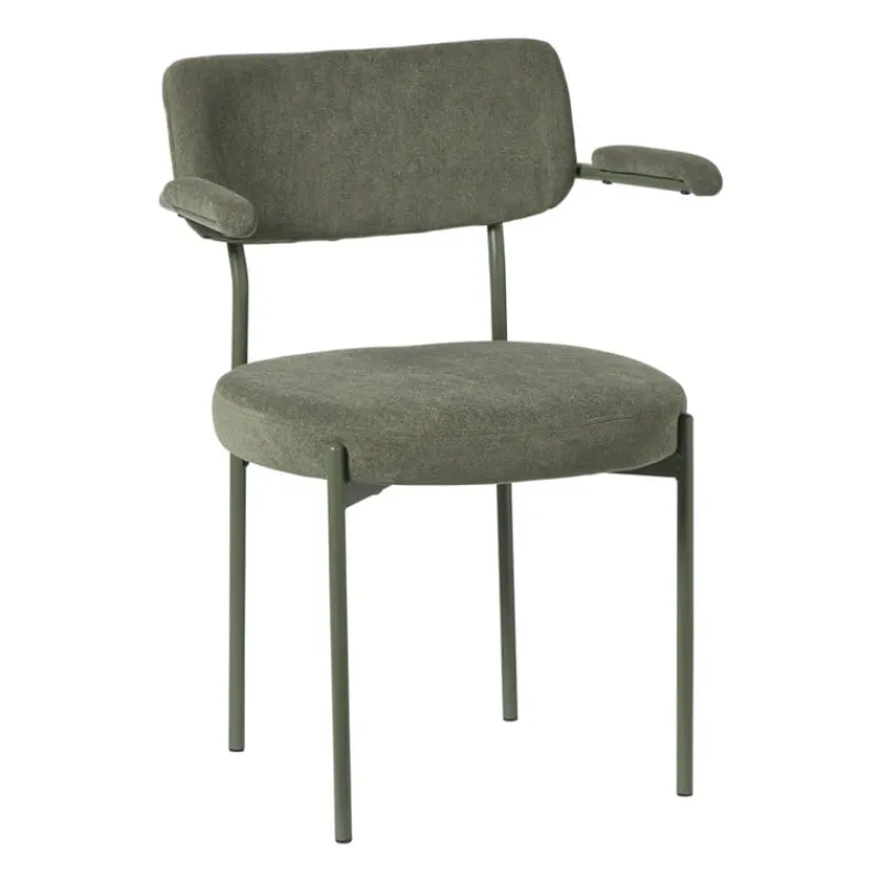Xenos Eetkamerstoelen-Eetkamerstoel Elvis - groen - 79x57x52 cm
