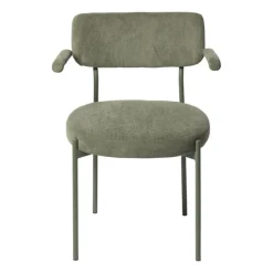 Xenos Eetkamerstoelen-Eetkamerstoel Elvis - groen - 79x57x52 cm