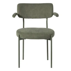 Xenos Eetkamerstoelen-Eetkamerstoel Elvis - groen - 79x57x52 cm