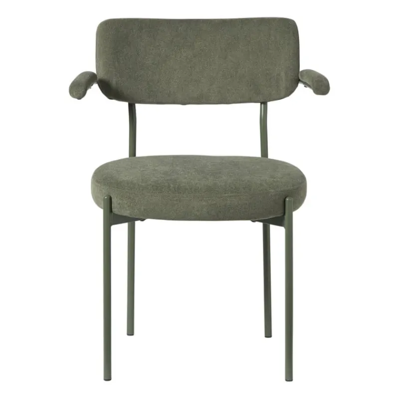 Xenos Eetkamerstoelen-Eetkamerstoel Elvis - groen - 79x57x52 cm