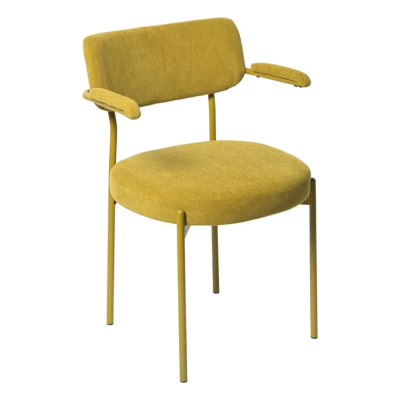 Xenos Eetkamerstoelen-Eetkamerstoel Elvis - okergeel - 79x57x52 cm
