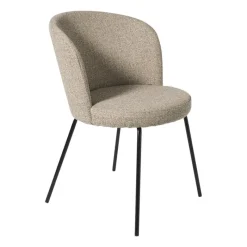 Xenos Eetkamerstoelen-Eetkamerstoel Irene - bruin/zwart - 77x56.5x51 cm