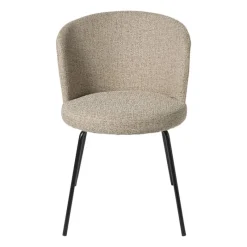 Xenos Eetkamerstoelen-Eetkamerstoel Irene - bruin/zwart - 77x56.5x51 cm
