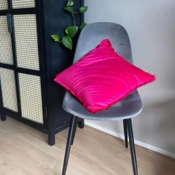 Xenos Eetkamerstoelen-Eetkamerstoel Ivy - velvet grijs - 88x44x53 cm