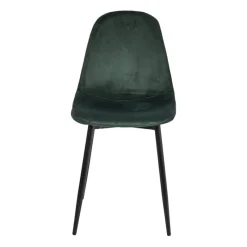 Xenos Eetkamerstoelen-Eetkamerstoel Ivy - velvet groen - 88x44x53 cm