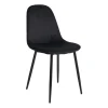Xenos Eetkamerstoelen-Eetkamerstoel Ivy - velvet zwart - 88x44x53 cm
