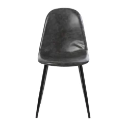 Xenos Eetkamerstoelen-Eetkamerstoel Ivy kunstleer - antraciet - 88x53x44 cm