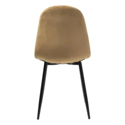 Xenos Eetkamerstoelen-Eetkamerstoel Ivy velvet - bruin - 88x38x38 cm