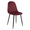 Xenos Eetkamerstoelen-Eetkamerstoel Ivy velvet - rood - 88x44x53 cm