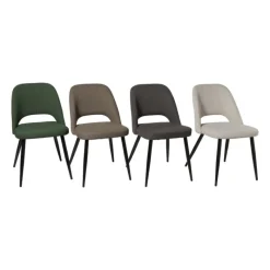 Xenos Eetkamerstoelen-Eetkamerstoel Leonardo - beige - 82.5x61.5x48.5 cm