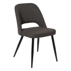 Xenos Eetkamerstoelen-Eetkamerstoel Leonardo - grijs - 82.5x61.5x48.5 cm