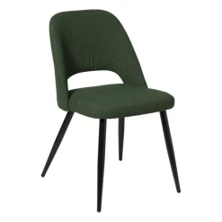 Xenos Eetkamerstoelen-Eetkamerstoel Leonardo - groen - 82.5x61.5x48.5 cm