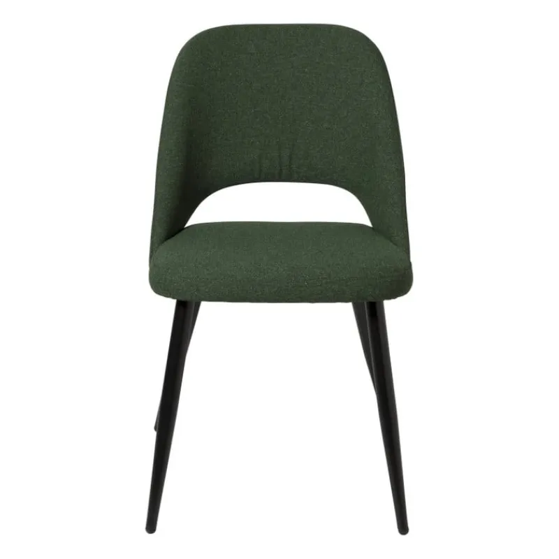 Xenos Eetkamerstoelen-Eetkamerstoel Leonardo - groen - 82.5x61.5x48.5 cm