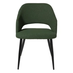 Xenos Eetkamerstoelen-Eetkamerstoel Leonardo met armleuning - groen - 81x62.5x56 cm