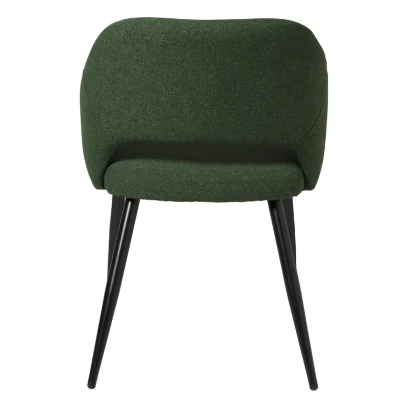 Xenos Eetkamerstoelen-Eetkamerstoel Leonardo met armleuning - groen - 81x62.5x56 cm