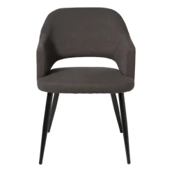 Xenos Eetkamerstoelen-Eetkamerstoel Leonardo met armleuning - grijs - 81x62.5x56 cm