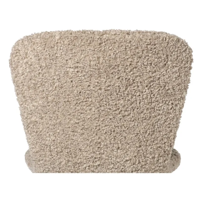 Xenos Eetkamerstoelen-Eetkamerstoel Liz - beige - teddy - 83.5x55x45.4 cm