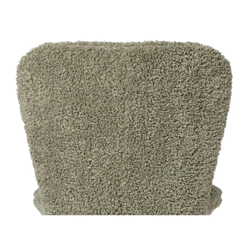 Xenos Eetkamerstoelen-Eetkamerstoel Liz - groen - teddy - 83.5x55x45.4 cm