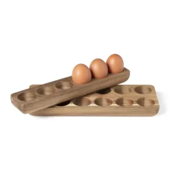 Xenos Eierdopjes|Kerstcadeaus-Eierdopje hout - voor 6 eieren