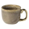Xenos Mokken|Kerstcadeaus-Espressomokje met gouden rand - bruin - 80 ml