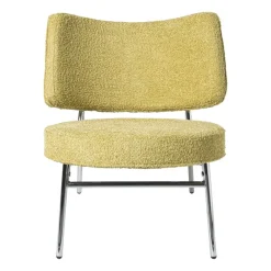 Xenos Fauteuils-Fauteuil Amber - geel/zilverkleurig - 71.5x63x70.5 cm
