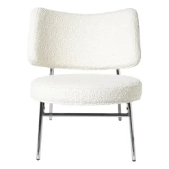 Xenos Fauteuils-Fauteuil Amber - wit/zilverkleurig - 71.5x63x70.5 cm