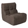 Xenos Fauteuils-Fauteuil chenille - donkerbruin - 87x72x66 cm