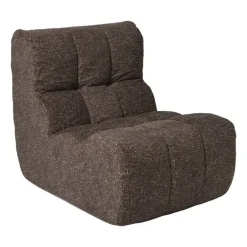 Xenos Fauteuils-Fauteuil chenille - donkerbruin - 87x72x66 cm