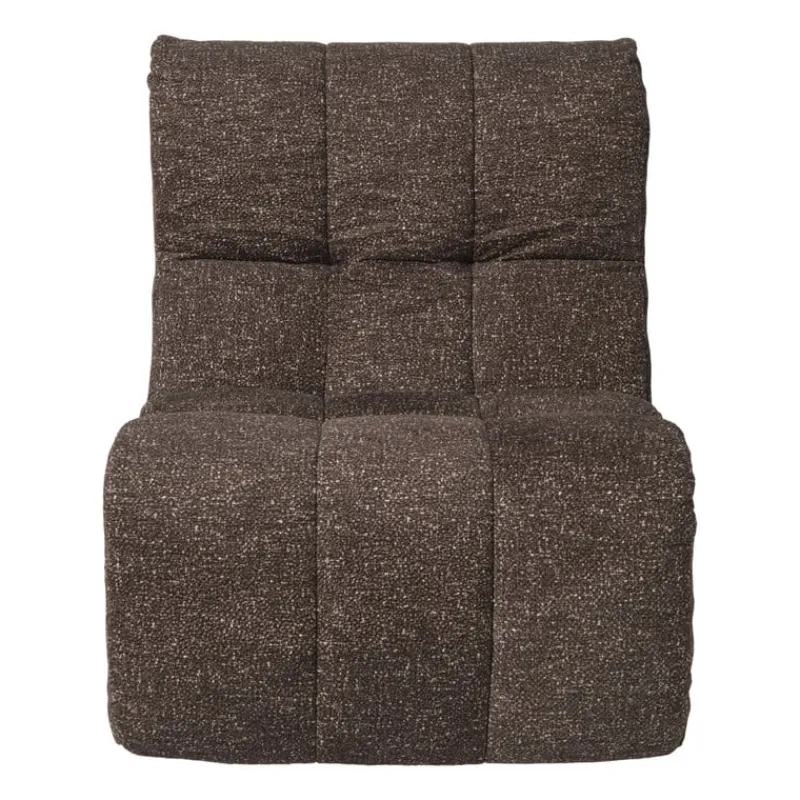 Xenos Fauteuils-Fauteuil chenille - donkerbruin - 87x72x66 cm