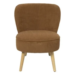 Xenos Fauteuils-Fauteuil Didi corduroy - bruin - 77x60x69 cm