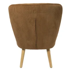 Xenos Fauteuils-Fauteuil Didi corduroy - bruin - 77x60x69 cm