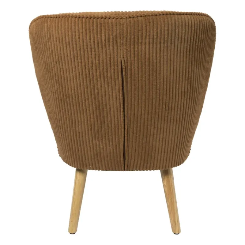 Xenos Fauteuils-Fauteuil Didi corduroy - bruin - 77x60x69 cm
