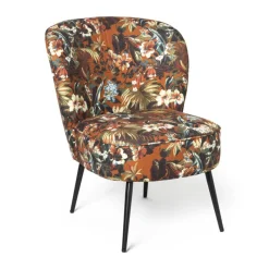 Xenos Fauteuils-Fauteuil Frida - gebloemd - 77x69x60 cm