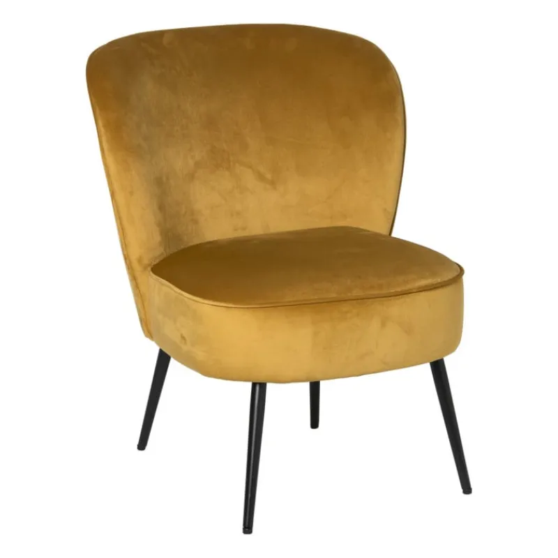Xenos Fauteuils-Fauteuil Frida - geel - 77x69x60 cm