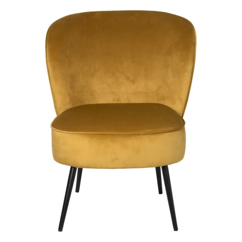 Xenos Fauteuils-Fauteuil Frida - geel - 77x69x60 cm