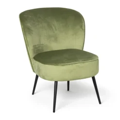 Xenos Fauteuils-Fauteuil Frida - groen - 77x69x60 cm