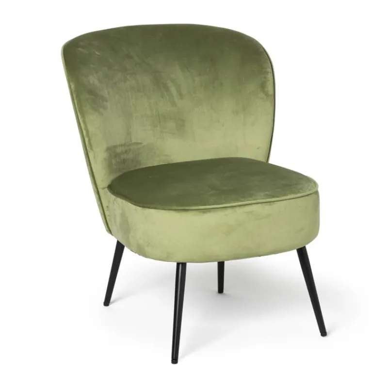 Xenos Fauteuils-Fauteuil Frida - groen - 77x69x60 cm