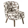 Xenos Fauteuils-Fauteuil japandi - beige - 69x66x56 cm
