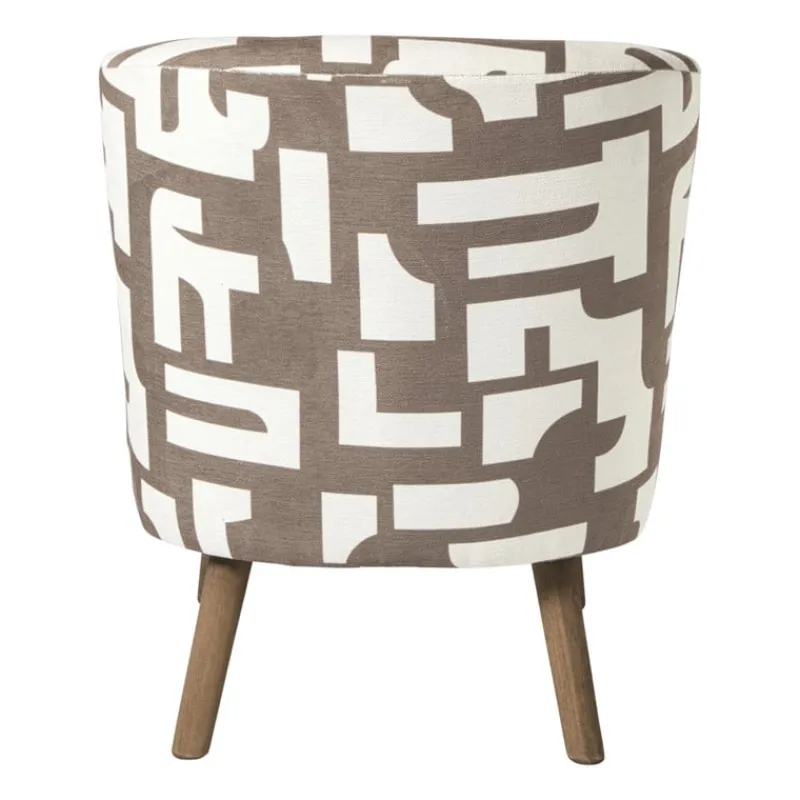Xenos Fauteuils-Fauteuil japandi - beige - 69x66x56 cm