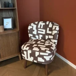 Xenos Fauteuils-Fauteuil japandi - beige - 69x66x56 cm